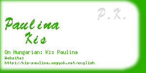 paulina kis business card